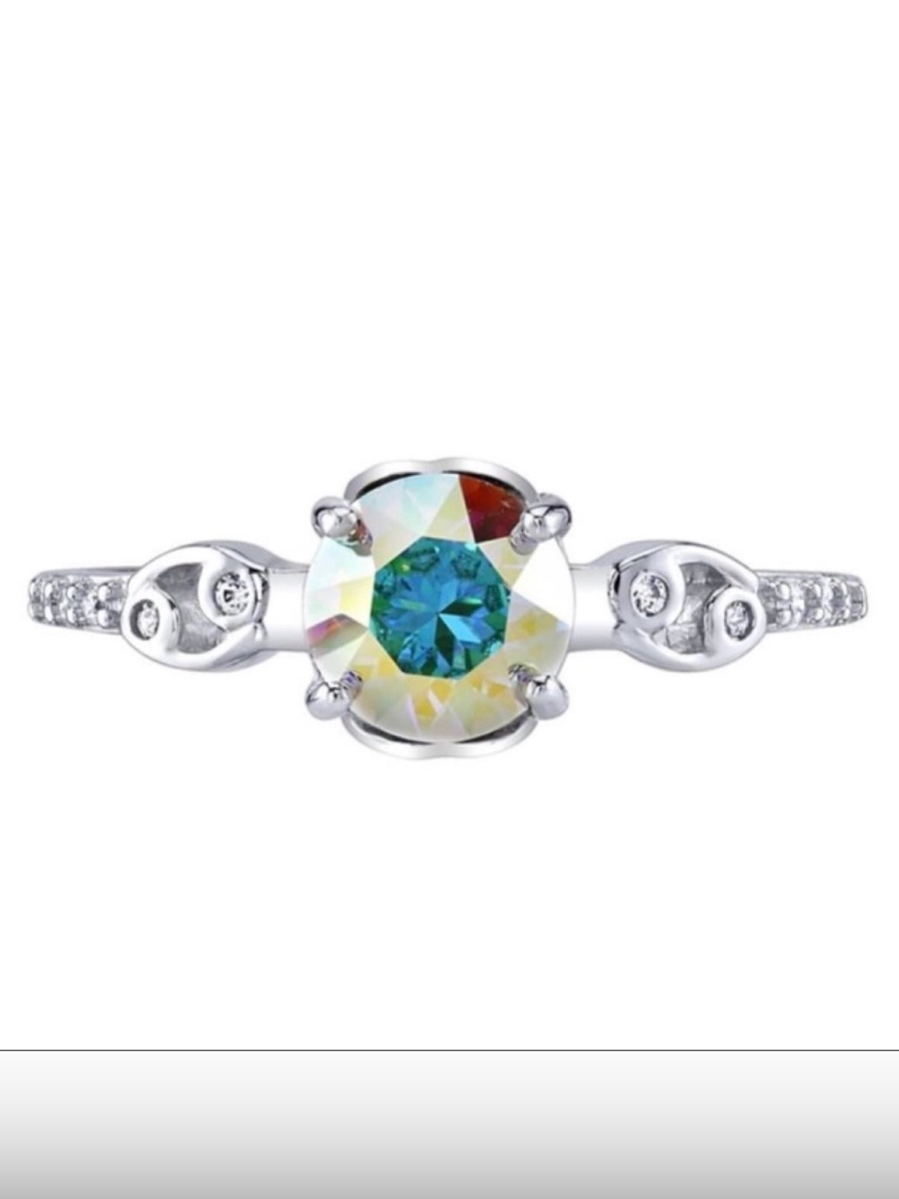 Fragrant Jewels Sterling Silver Cancer Zodiac Collectors Ring - Size 10